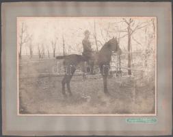 cca 1915 2 db katonai fotó 12x20 cm, 23x16 cm