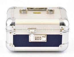 Ékszertartó koffer, kisebb kopásnyomokkal, kód: 671, 22×16×13 cm
