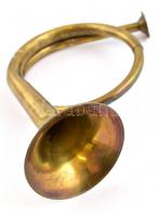 Régi réz vadászkürt, 21×17 cm