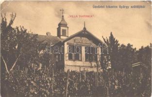 Újvidék, Novi Sad (?); Üdvözlet Ivkovics György szőlőjéből. Villa Darinka / villa, vineyard (EK)