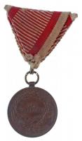 1914. "Ferenc József Bronz Vitézségi Érem" Br kitüntetés eredeti mellszalagon. Szign.: Tau...