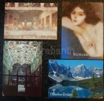 541db külföldi városképes lap, közte magyar psotatiszta, egyéb és leporello