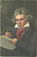 Ludwig van Beethoven, German composer. Stengel art postcard s: J. K. Stieler