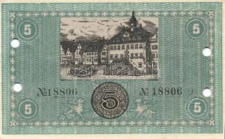 Német Birodalom/Weimari Köztársaság/Neckarsulm 1918.11.15. 5M hivatalos érvénytelenítéssel T:I