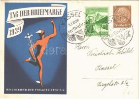 1939 Tag der Briefmarke. Reichsbund der Philatelisten E.V. / Day of the German Stamp, Philately Day. 3 Ga. + So. Stpl. (EK)