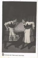 1942 Sallay Margit és Kolár Mária a Kolozsvári Nemzeti Színházban, Tamási Áron Énekes madár darabjában / Hungarian actresses at the Hungarian National Theatre of Cluj. photo (apró szakadás / tiny tear)