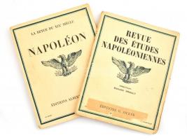 2 db kiadvány - Revue des Études Napoléoniennes + La Revue du XIXe siécle Napoléon. 1926, 1929. Kiadói papírkötés, jó állapotban / paperback, good conditon