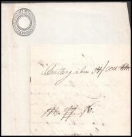 1852 Szentelek (Stegersbach), 10 kr-os szignettás okirat