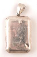 Ezüst(Ag) fénykép tartó medál horpadással, jelzett, 3,1x2,1 cm, nettó: 9,7 g