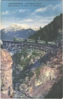 Mittenwaldbahn (Karwendelbahn), Schloßbach-Brücke / Schlossbach Bridge of the Mittenwald Railway, train