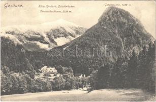 1914 Gesäuse, Hotel Gesäuse, Gstatterboden, Gstatterstein, Tamischbachturm / hotel, mountains (EK)