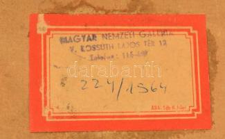 Perlmutter Izsák (1866-1932): Piknikezők az erdőben. Olaj, karton, jelzett, keretben, hátoldalán a M...