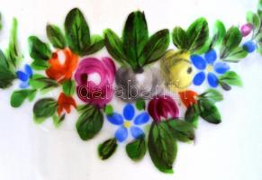 Herendi dombornyomott váza, Kézzel festett, jelzett, kis kopással. m: 20 cm