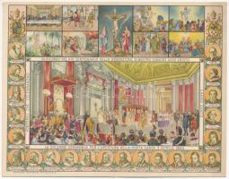 Pio XI / Holy Year of 1933. Pope Pius XI. Folding art postcard (EK)