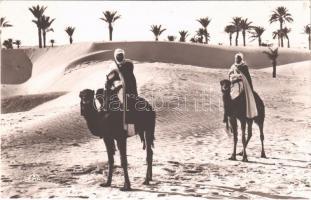 Paysage au Desert / Algerian folklore, camel riders