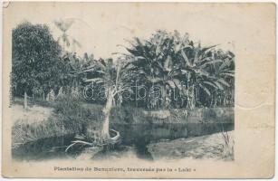 1911 Plantation de Bananiers, traversée par la Luki / Congolese folklore, banana plantation (EB)