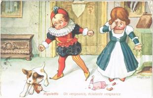 1916 Rigoletto. Oh vengeance, eclatante vengeance / Italian children art postcard. N. 1009/1. Arca Ltd. s: A. Bertiglia (EK)
