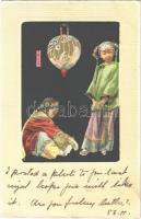 1905 Chinese folklore art postcard. Published by Stewart & Woolf. Series No. 146. litho s: Bertha Stuart (tiny pinhole)