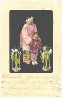 1904 Chinese folklore art postcard. Published by Stewart & Woolf. Series No. 146. litho s: Bertha Stuart (EK)