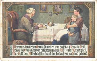 Wer nur den lieben Gott läßt walten... / German art postcard s: T. Durst (EK)