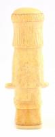 Éneklő zsidó férfi, faragott csont figura / Singing Jewish person carved figure. 11 cm
