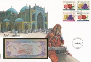 Afganisztán 1979. 20A felbélyegzett borítékban, bélyegzéssel T:I  Afghanistan 1979. 20 Afghanis in envelope with stamp and cancellation C:UNC