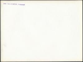 cca 1936 Kinszki Imre (1901-1945) budapesti fotóművész hagyatékából, pecséttel jelzett vintage fotóm...