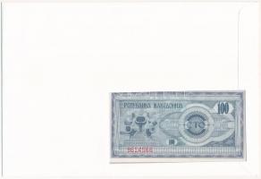 Macedónia 1992. 100D borítékban, alkalmi bélyeggel és bélyegzéssel T:I 
Macedonia 1992. 100 Dinar i...