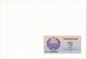 Üzbegisztán 1992. 5S felbélyegzett borítékban, bélyegzéssel T:I 
Uzbekistan 1992. 5 Sum in envelope...