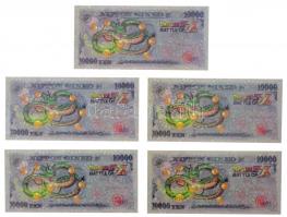 Japán DN 10000Y "Dragonball Z Battle of Z" sorszámozott, sorszámkövető fantáziabankjegy (5...