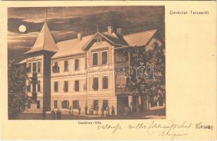 1907 Tarcsa, Tatzmannsdorf; Carolinen villa este / Villa am Nacht / villa at night (EB)