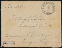1899 Foča (Bosznia-Hercegovina), magyar katona személyes hangvételű levele a szüleinek haza, Csurgór...