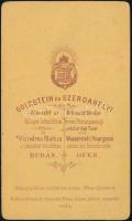 cca 1864 Reviczky Károly katonai egyenruhában, keményhátú vintage fotó, vizitkártya méretben, Goldst...