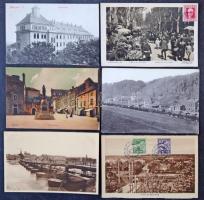 360 db külföldi városképes lap, érdekes vegyes tétel, nagyon sok futott és TCV