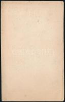 cca 1858 Jelzés nélküli, műtermi vintage fotó, 8,5x5,5 cm, karton 10,7x6,7 cm