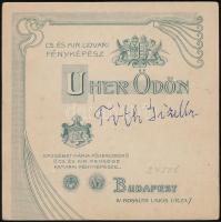cca 1896 Budapest, Uher Ödön (1862-1931) császári és királyi udvari fényképész műtermében készült, k...