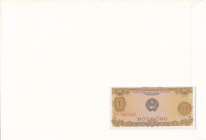 Vietnam 1976. 1D felbélyegzett borítékban, bélyegzéssel T:I Vietnam 1976. 1 Dong in envelope with st...