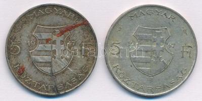 1947. 5Ft Ag "Kossuth" (2x) T:3 patina
Adamo F8.1