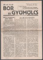 1947 Bp., Magyar Bor És Gyümölcs c. folyóirat II. évfolyamának 20., 21., 22., 23., 24., 27. számai