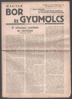 1947 Bp., Magyar Bor És Gyümölcs c. folyóirat II. évfolyamának 20., 21., 22., 23., 24., 27. számai
