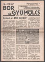 1947 Bp., Magyar Bor És Gyümölcs c. folyóirat II. évfolyamának 20., 21., 22., 23., 24., 27. számai