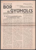 1947 Bp., Magyar Bor És Gyümölcs c. folyóirat II. évfolyamának 20., 21., 22., 23., 24., 27. számai