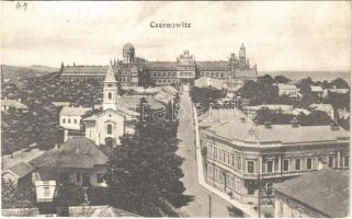 Chernivtsi, Czernowitz, Cernauti, Csernyivci; general view, Orthodox archbishops palace. Moritz Gottlieb (surface damage)
