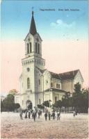 1916 Nagybecskerek, Zrenjanin, Veliki Beckerek; Római katolikus templom. Almásy és Szepessy kiadása / Catholic church (EK)