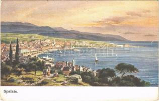 Split, Spalato; general view. art postcard s: Perlberg (EB)