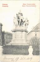 1909 Pozsony, Pressburg, Bratislava; Mária Terézia szobor / Maria Theresia-Denkmal / monument, statue (EK)