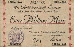 Német Birodalom/Weimari Köztársaság/Saulgau Amtskörperschaft 1923.8.27. 1000.000M T:II-