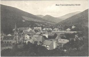 Trencsénteplic, Trencianske Teplice; látkép. Wertheim Zsigmond kiadása / general view