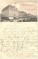 1907 Budapest VII. Hotel Metropole szálloda és kávéház. Czettel és Deutsch. Rákóczi út 58. (r)