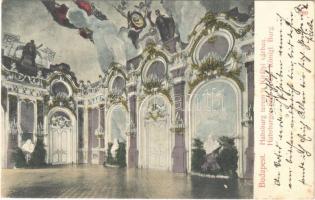 1909 Budapest I. Habsburg terem a Királyi várban, belső. Taussig A. 7989. (fl)